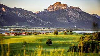 Landschaft Bayerns, Berg, Berge, Alpen, Bergpanorama der Alpen, Bayern, Südliches Allgäu