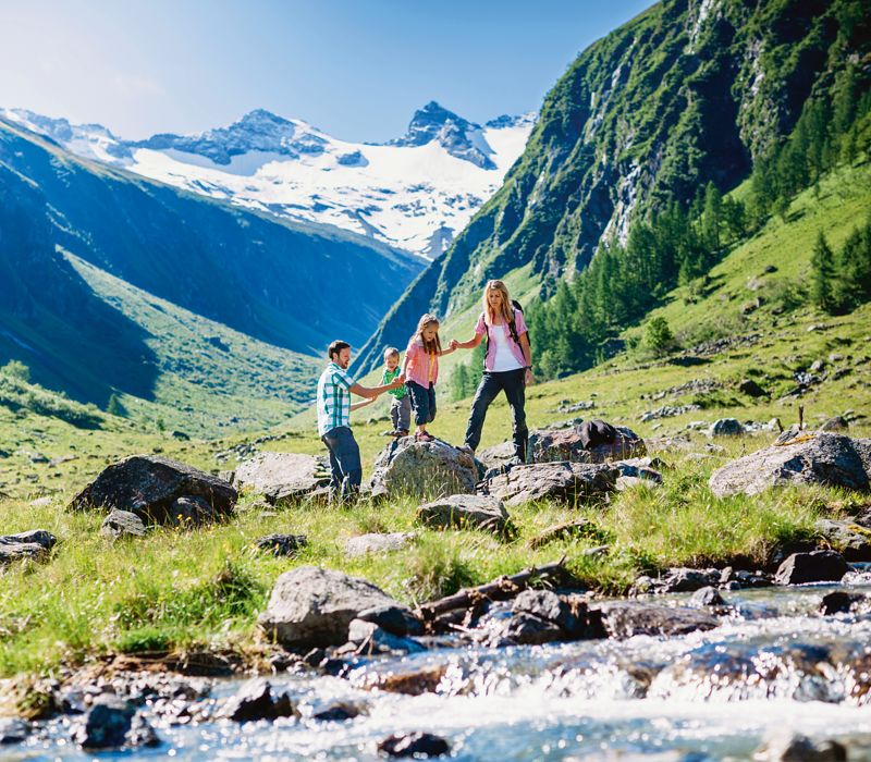Talwandern, Wandern, Familienurlaub, Urlaub in den Bergen, Wandern mit Kindern, Hohe Tauern